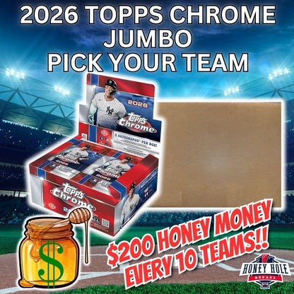 FULL CASE (8x) 2026 Topps Chrome Baseball Jumbo - PICK YOUR TEAM Break #1933