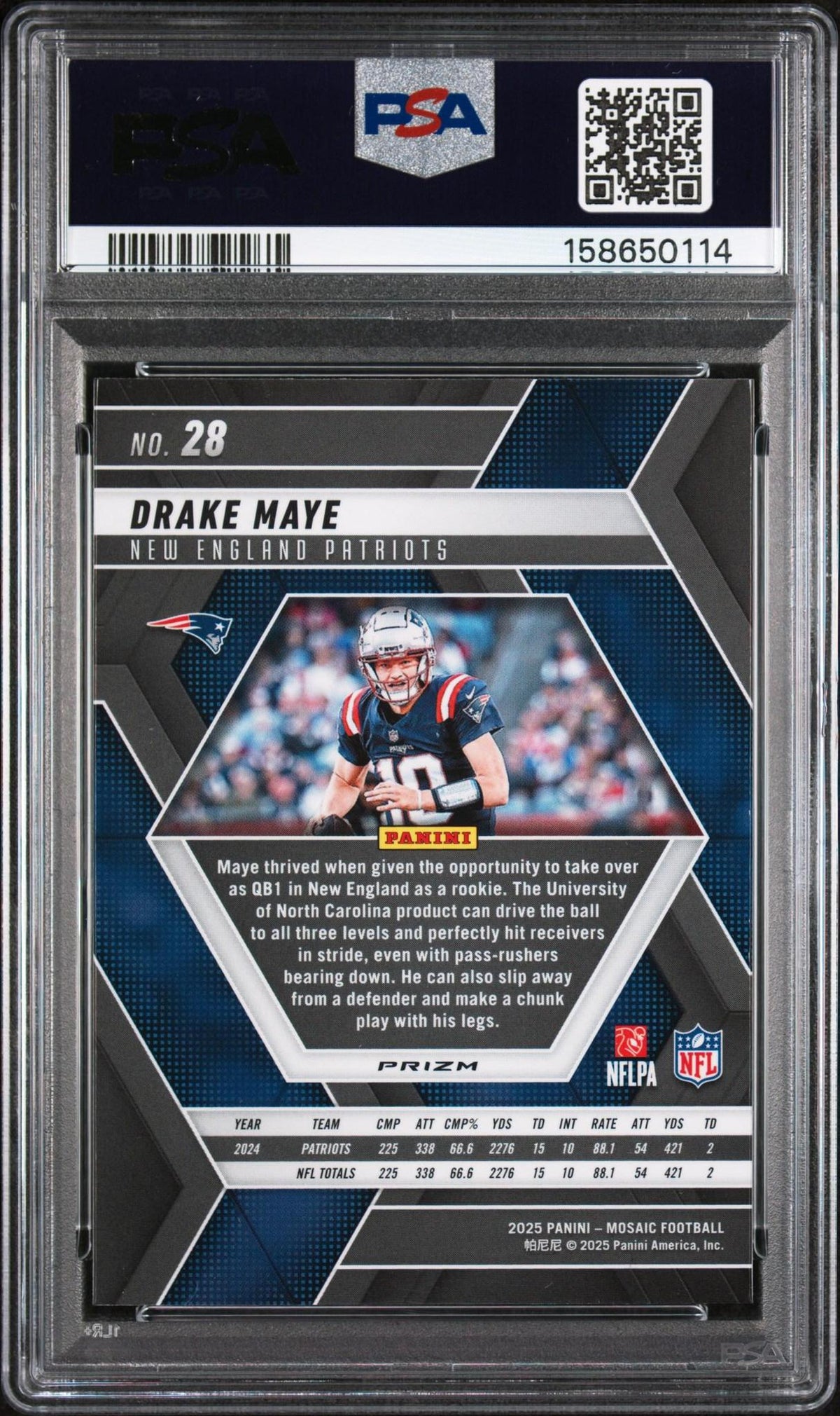 2025 PANINI MOSAIC 28 DRAKE MAYE PINK CAMO PSA 10