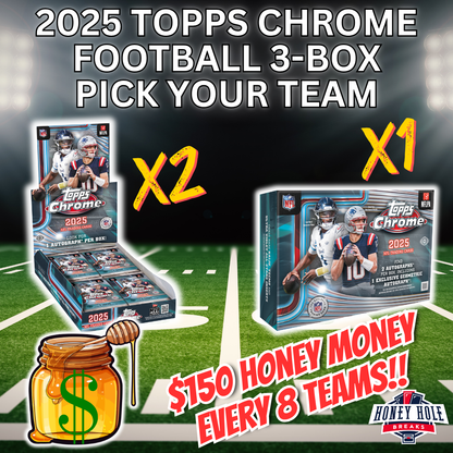 1x '25 Topps Chrome Football Delight, 2x '25 Topps Chrome Football Hobby - Pick Your Team Break #1638