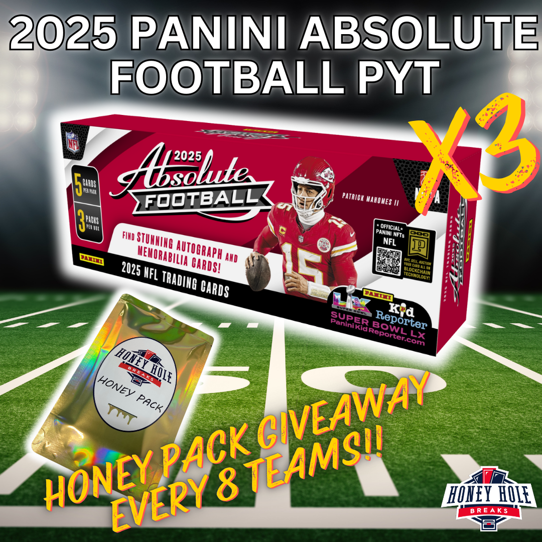 3x 2025 Panini Absolute Football Hobby - Pick Your Team Break #1274