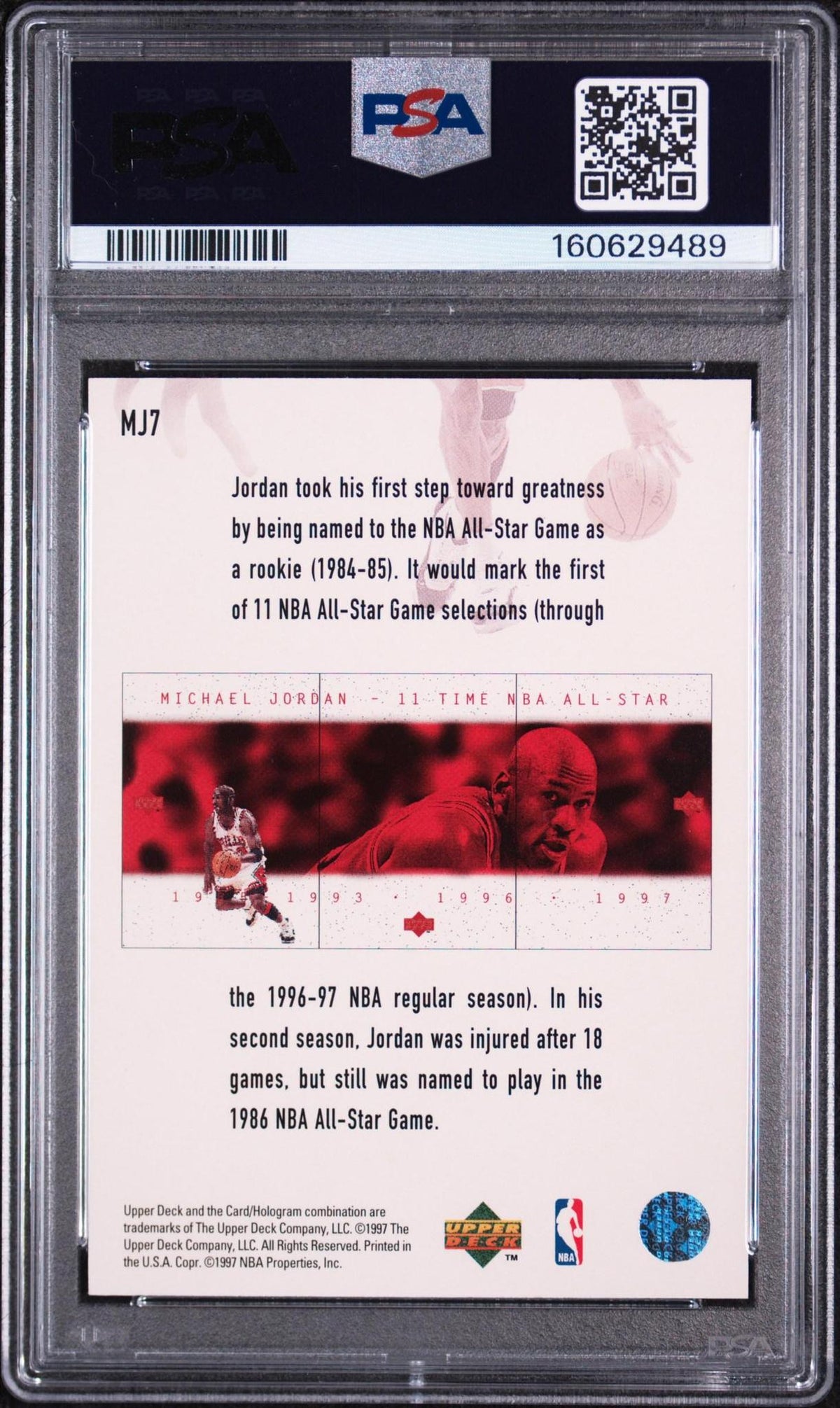 1997 COLLECTOR'S CHOICE JAPANESE JORDAN COMMEMORATIVE MJ7 MICHAEL JORDAN PSA 10