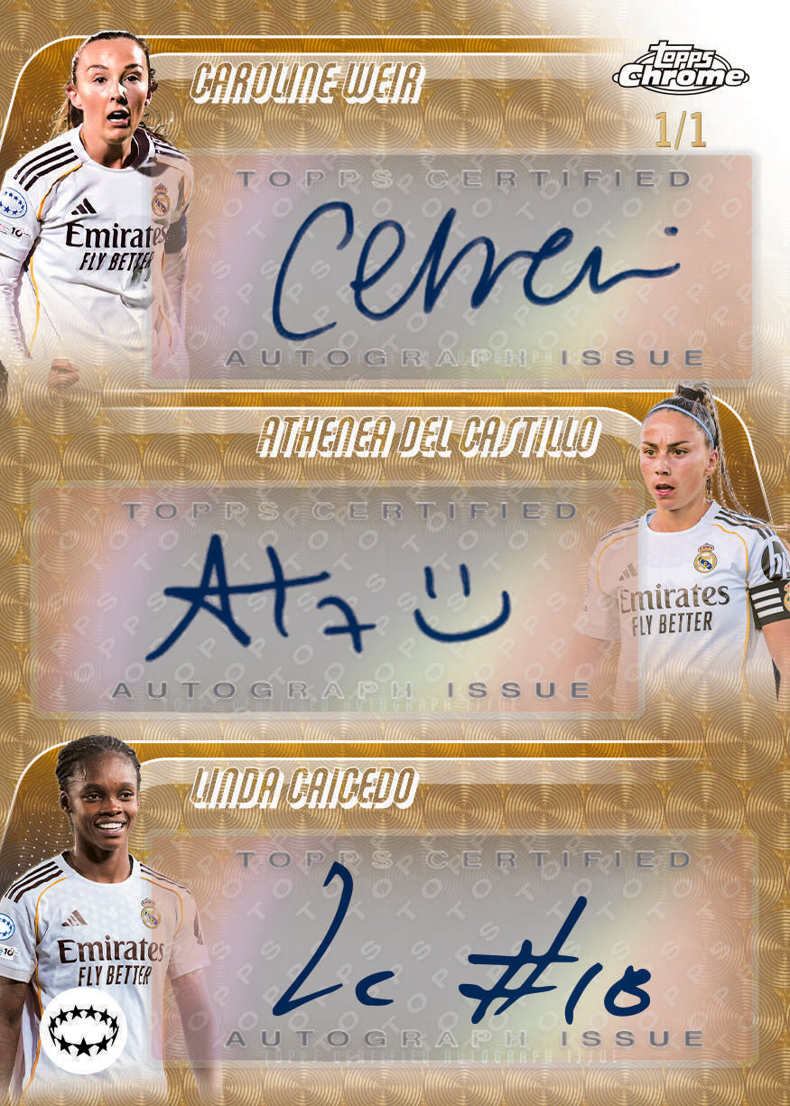 2025/26 Topps UEFA Women's Champions League Chrome Soccer Hobby Box