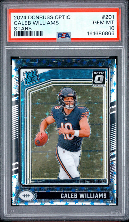 2024 PANINI DONRUSS OPTIC 201 CALEB WILLIAMS STARS PSA 10