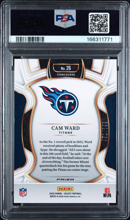 2025 PANINI SELECT 26 CAM WARD COPPER SHOCK PSA 10
