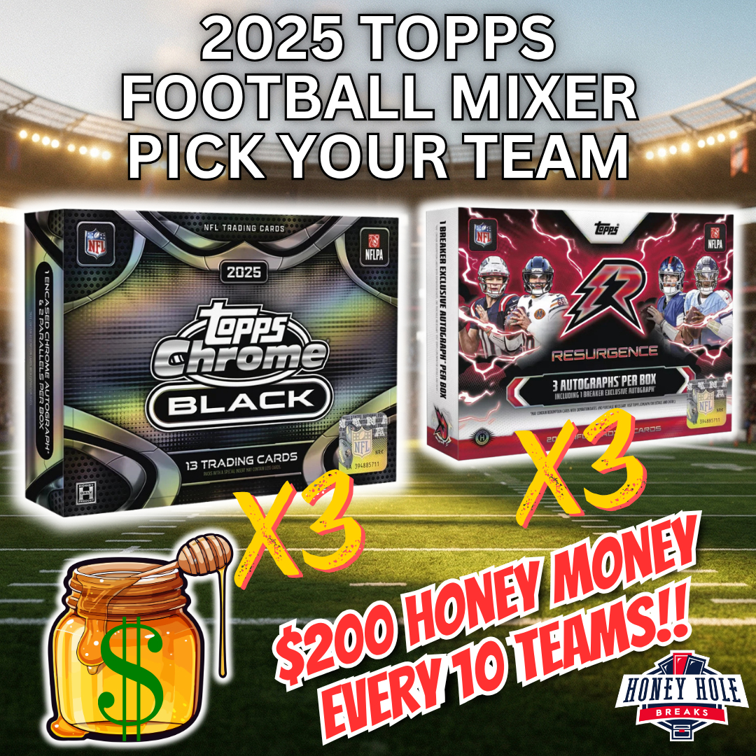 3x '25 Topps Resurgence Football Delight, 3x '25 Topps Chrome Black Football Hobby - Pick Your Team Break #1954