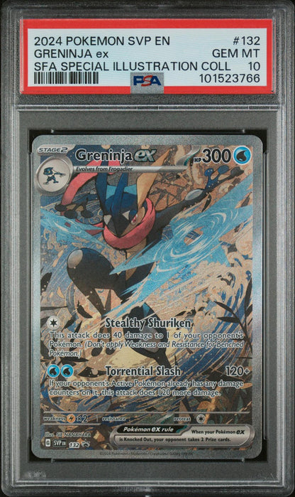2024 Pokemon Svp Black Star Promo 132 Greninja Ex Shrouded Fable Special Illustration Collection PSA 10