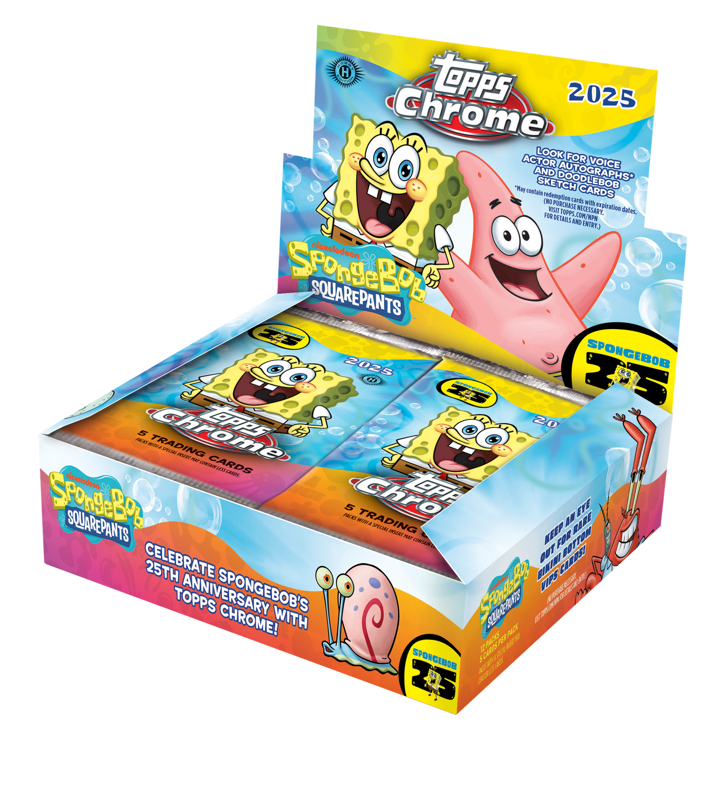 2025 Topps Chrome Spongebob Squarepants 25th Anniversary Hobby Box