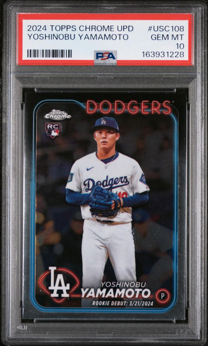 2024 TOPPS CHROME UPDATE #USC108 YOSHINOBU YAMAMOTO