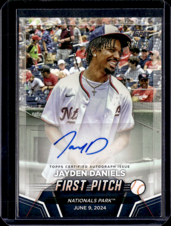 2024 Topps Update Jayden Daniels #FPA-JAYD First Pitch Auto /99