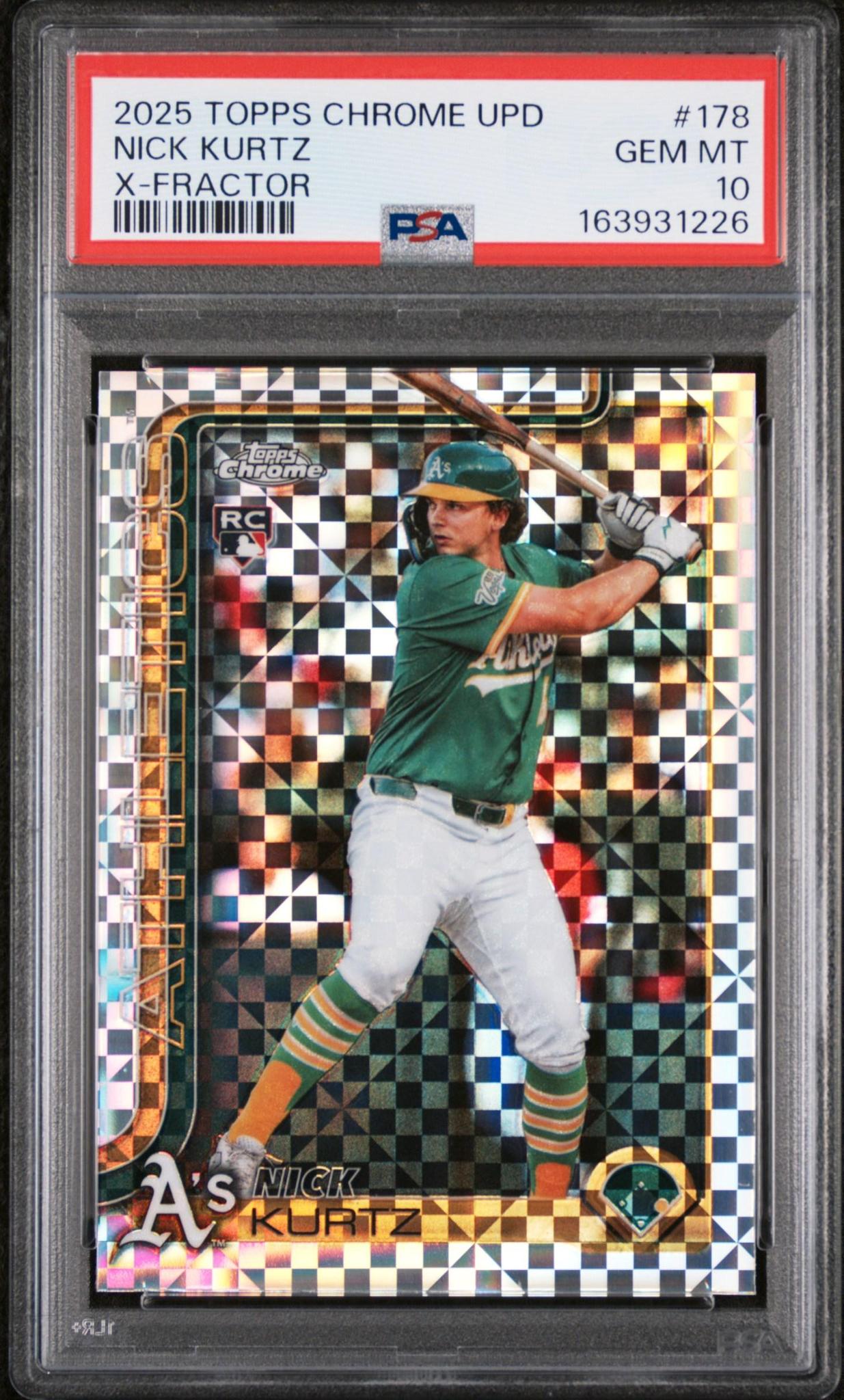 2025 TOPPS CHROME UPDATE 178 NICK KURTZ X-FRACTOR