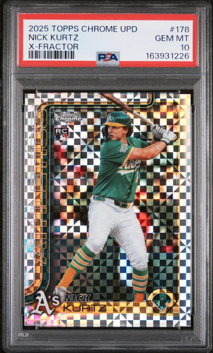 2025 TOPPS CHROME UPDATE 178 NICK KURTZ X-FRACTOR
