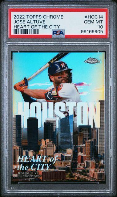2022 Topps Chrome Jose Altuve #HOC14 Heart of the City PSA 10