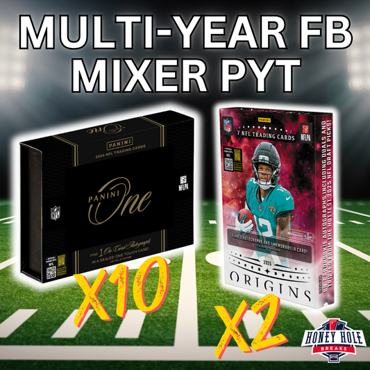 10x 2024 Panini One Football Hobby, 2x 2025 Panini Origins Football Hobby- PICK YOUR TEAM Break #1144
