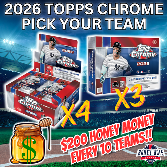 4x 2026 Topps Chrome Baseball Jumbo, 3x 2026 Topps Chrome Baseball Delight - PICK YOUR TEAM Break #1895