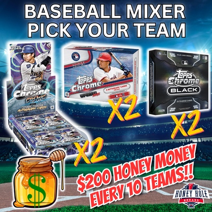 2x 2025 Topps Cosmic Chrome, 2x 2025 Topps Chrome Update Delight, 2x '26 Topps Chrome Black Baseball Hobby - PICK YOUR TEAM Break #1772