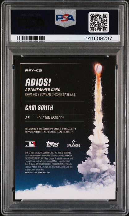 2025 Bowman Chrome Cam Smith #AAV-CS Rookie Autograph Adios PSA 10