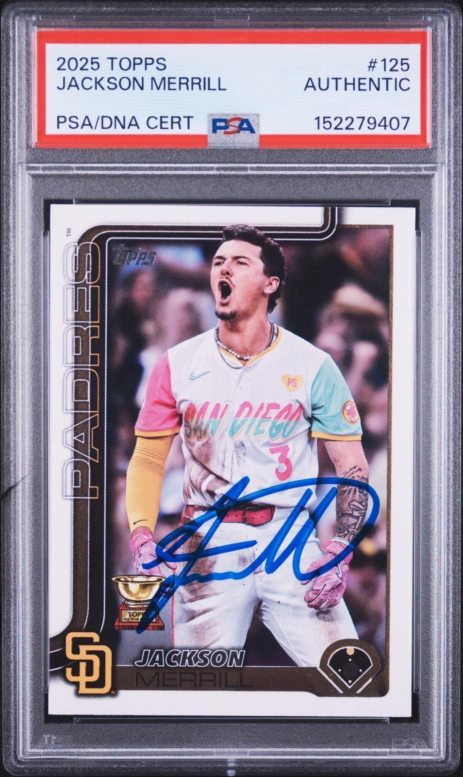 2025 Topps #125: Jackson Merrill PSA Authentic