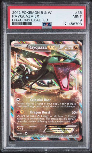 2012 POKEMON BLACK & WHITE DRAGONS EXALTED #85 RAYQUAZA EX DRAGONS EXALTED PSA 9
