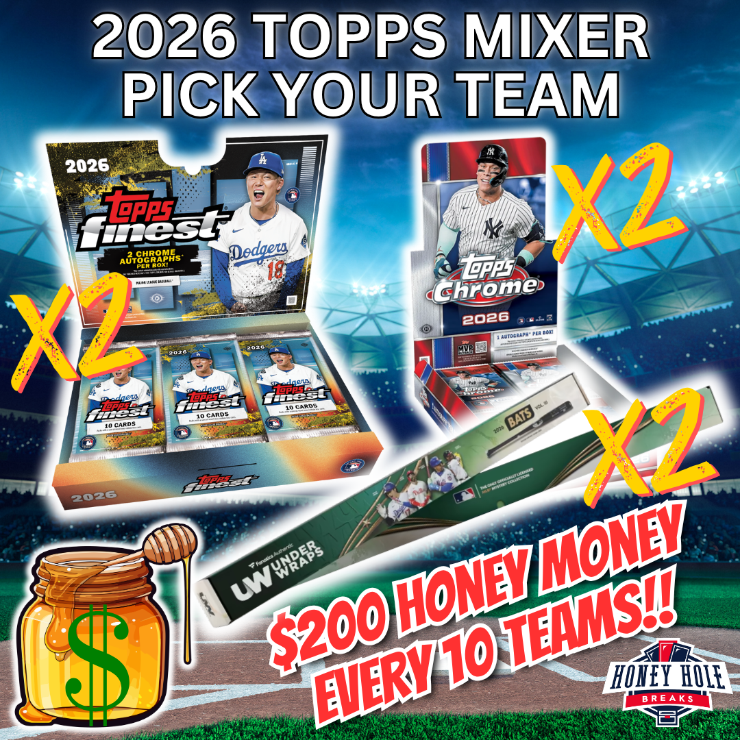 2x 2026 Topps Finest Baseball Hobby , 2x 2026 Topps Chrome Baseball Hobby, 2x 2026 Under Wraps MLB Bats Vol. III - PICK YOUR TEAM Break #2227