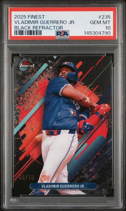 2025 Finest Vladimir Guerrero Jr. #235 Black Refractor /10 PSA 10