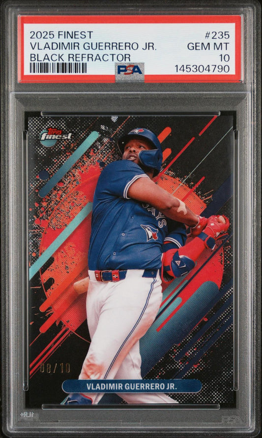 2025 Finest Vladimir Guerrero Jr. #235 Black Refractor /10 PSA 10
