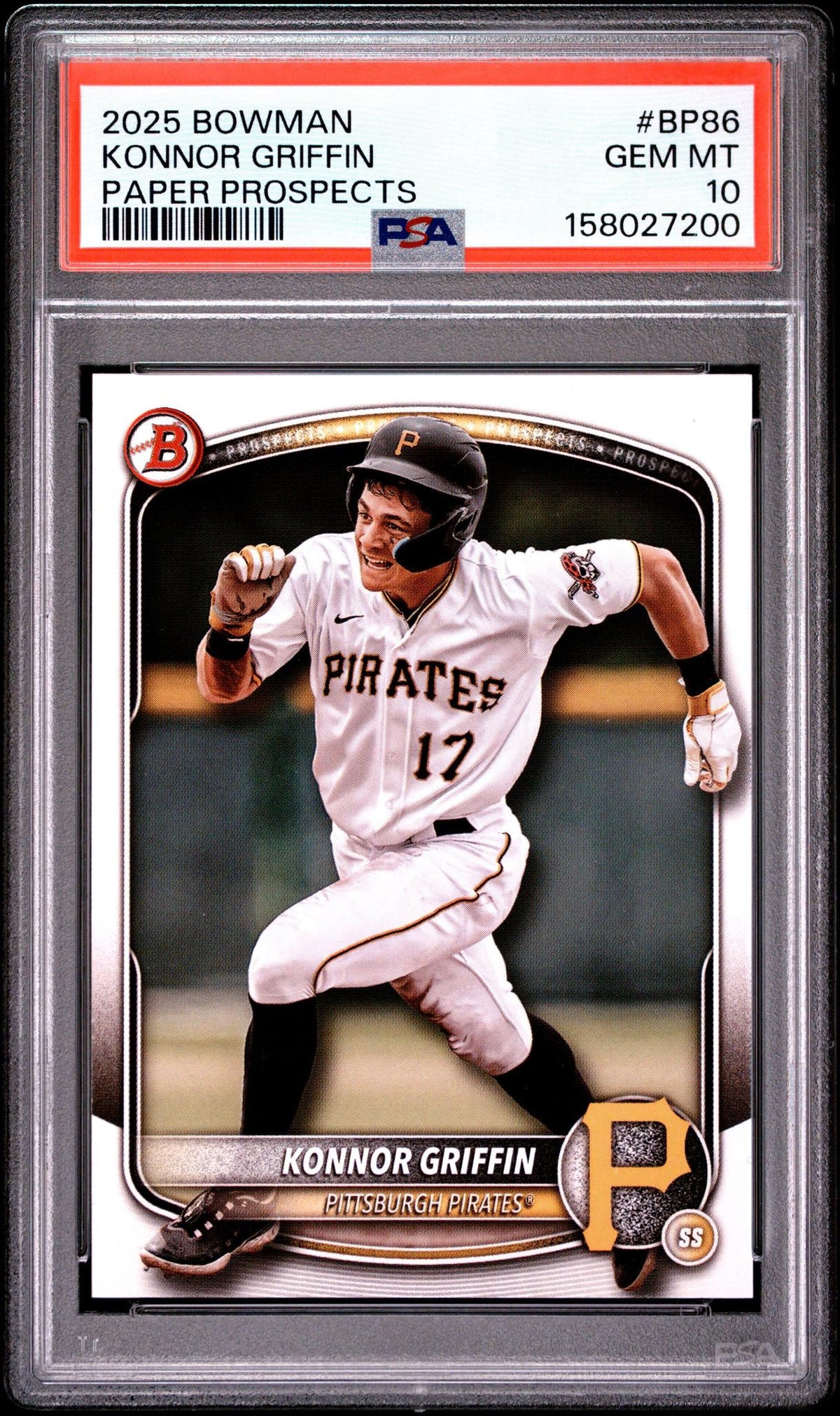 2025 BOWMAN PAPER PROSPECTS BP86 KONNOR GRIFFIN PSA 10