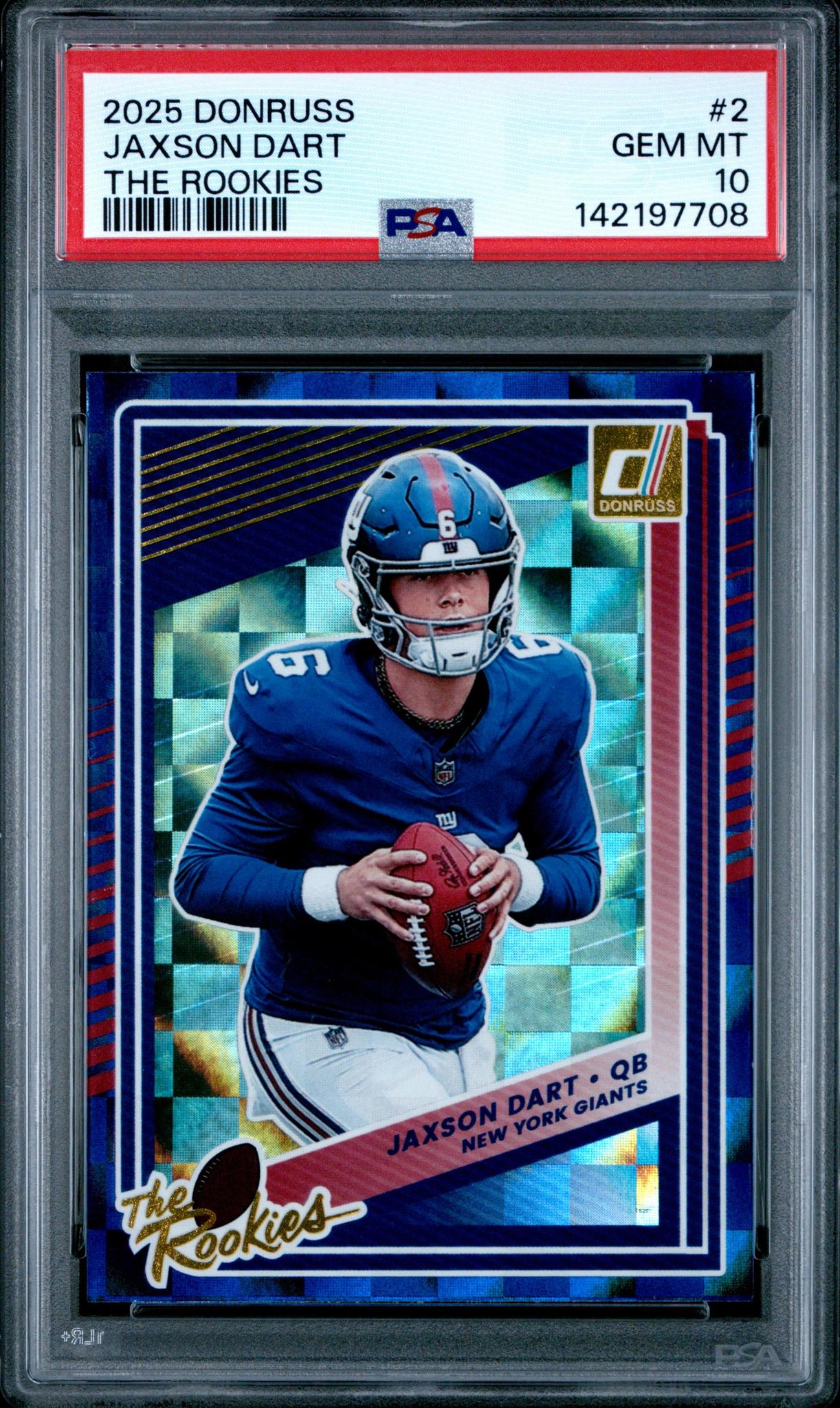 2025 Donruss Jaxson Dart #2 The Rookies PSA 10