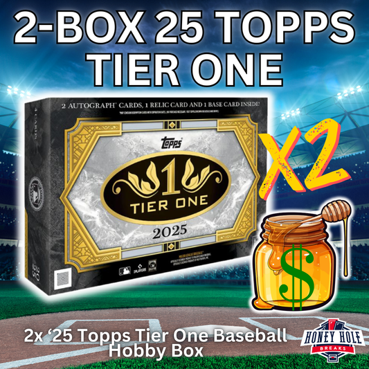2x '25 Topps Tier One Baseball Hobby - 3 RANDOM TEAM Break #1157