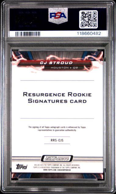 2023 TOPPS COMPOSITE RESURGENCE ROOKIE SIGNATURES #CJS CJ STROUD RRS-TEAL SURGE PSA 10