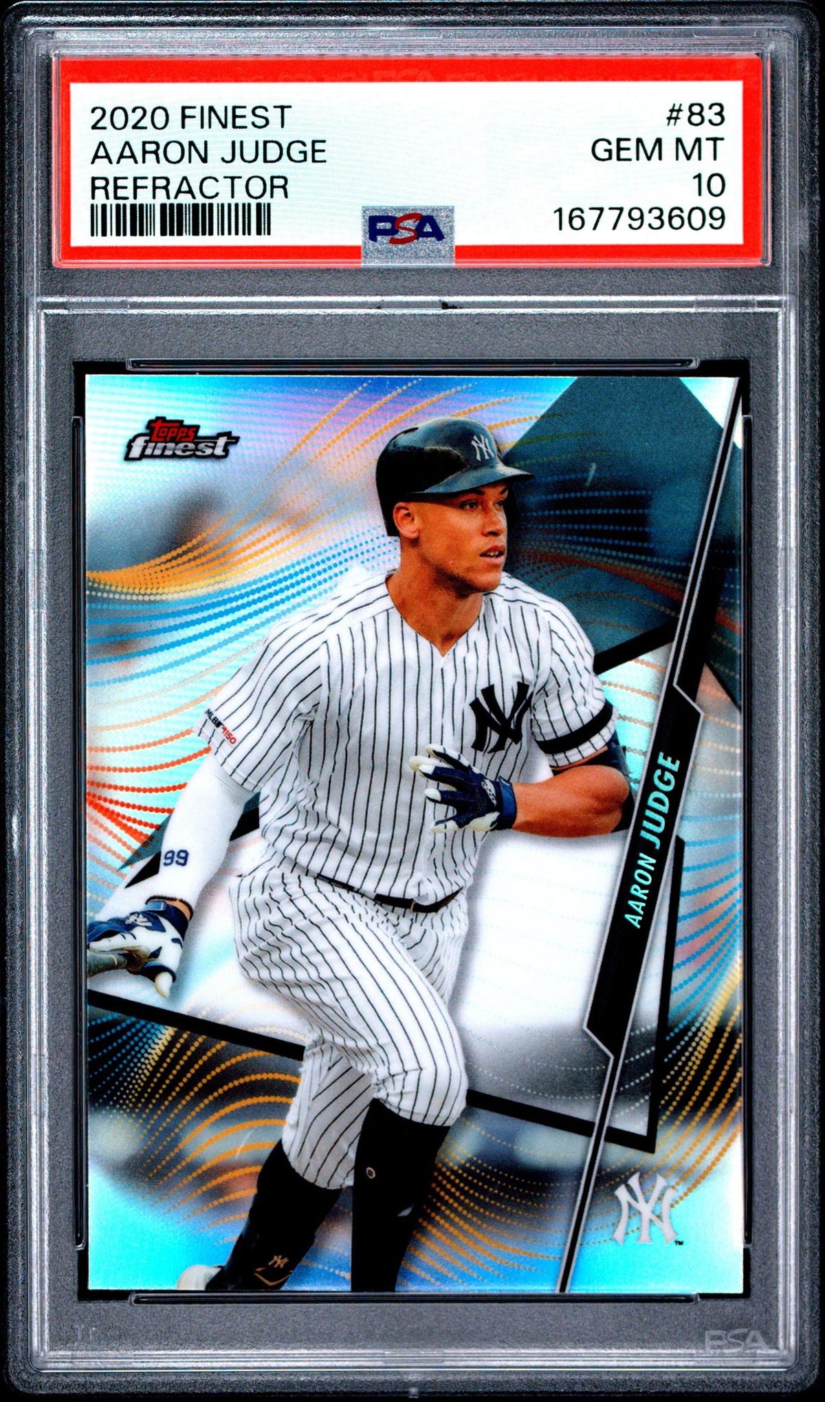 2020 FINEST 83 AARON JUDGE REFRACTOR PSA 10