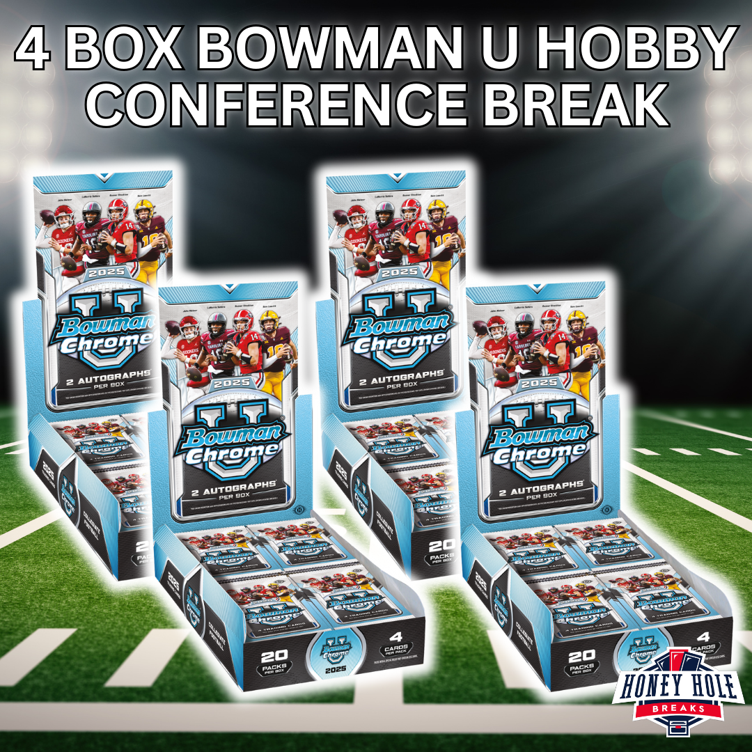 4x 2025 Bowman Chrome U Football Hobby - Random Conference Break #1264