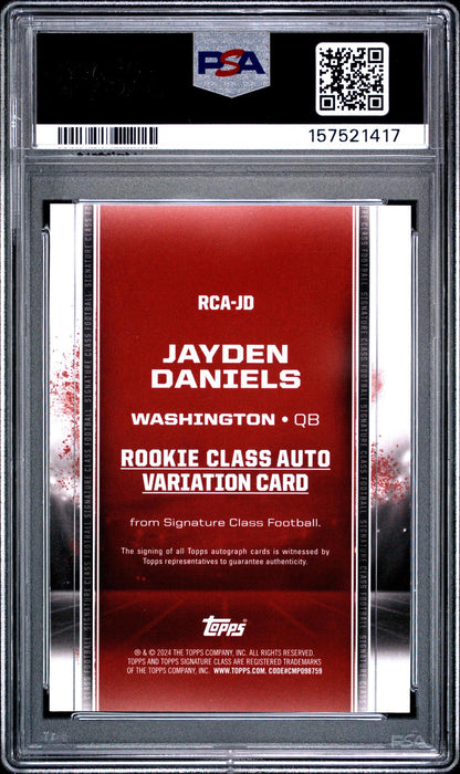 2024 TOPPS SIGNATURE CLASS ROOKIE CLASS AUTOGRAPH VARIATION RCAJD JAYDEN DANIELS