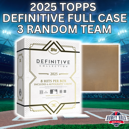 FULL CASE 2025 Topps Definitive Baseball Hobby (2 Boxes) - 3 RANDOM TEAM Break #1676