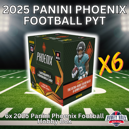 6x 2025 Panini Phoenix Football Hobby - Pick Your Team Break #1237