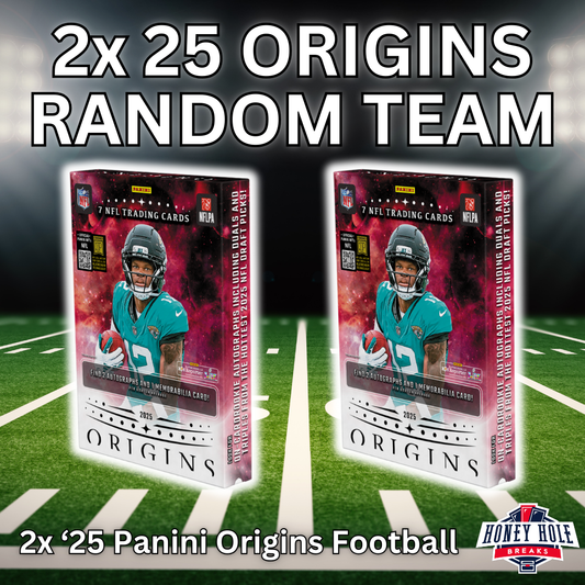 2x '25 Panini Origins Football Hobby - RANDOM TEAM Break #1127