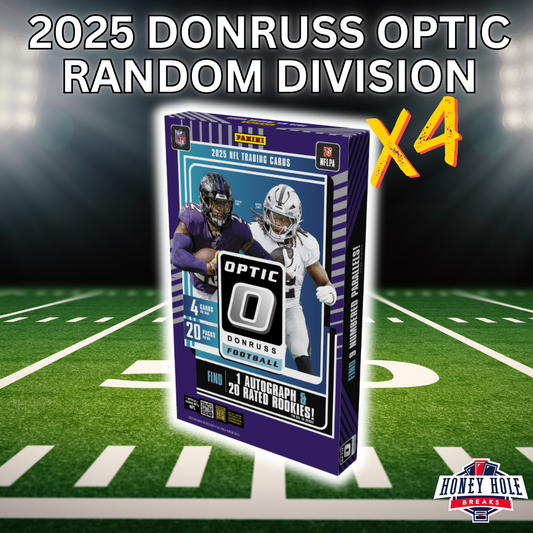4x 2025 Panini Donruss Optic Football Hobby - RANDOM DIVISION Break #1426