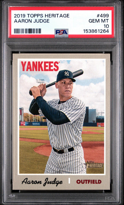 2019 Topps Heritage Aaron Judge #499 PSA 10