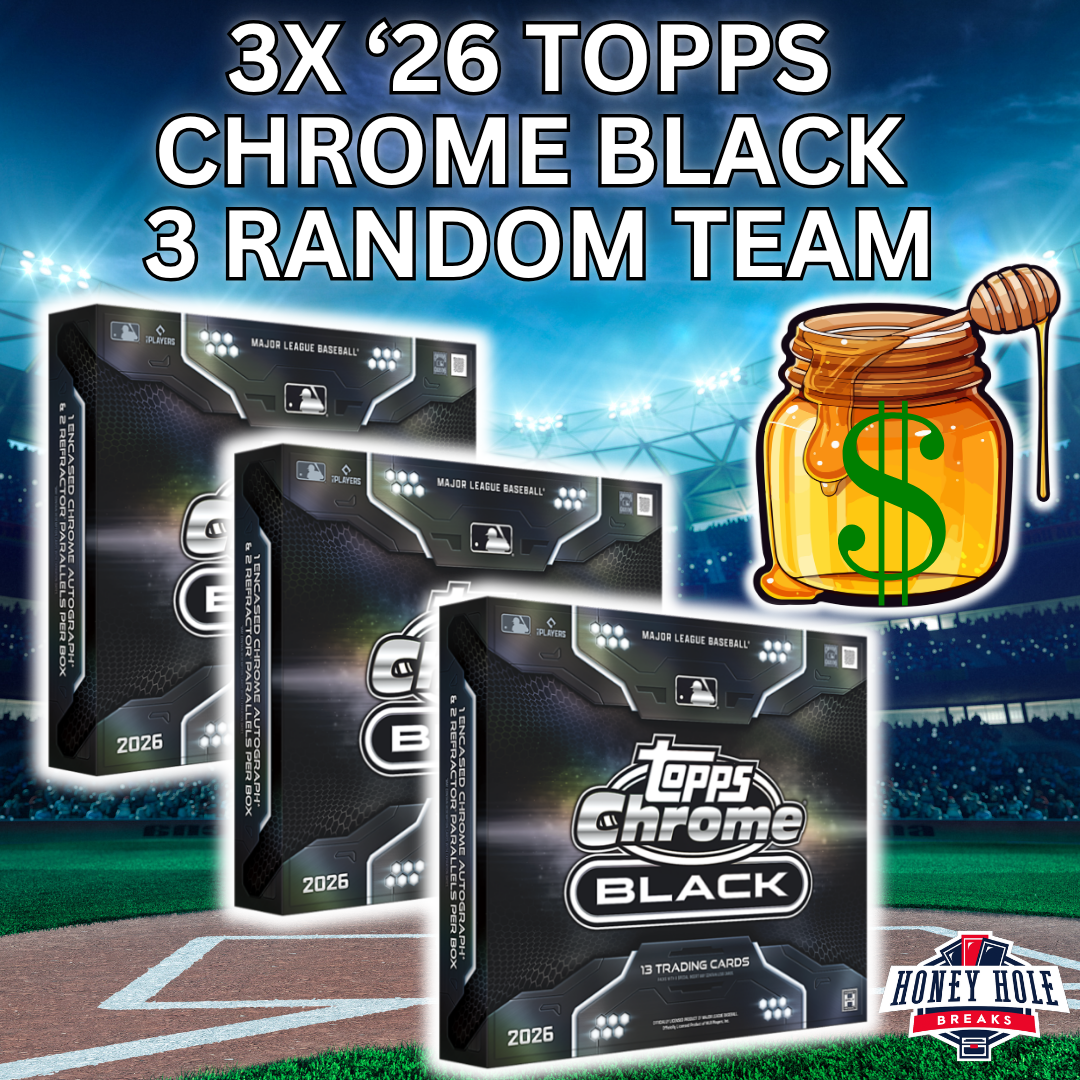 3x 2026 Topps Chrome Black Baseball Hobby - 3 RANDOM TEAM Break #1711