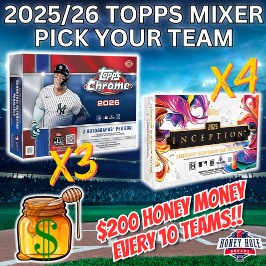 4x 2025 Topps Inception Baseball Hobby, 3x 2026 Topps Chrome Baseball Delight - PICK YOUR TEAM Break #1955