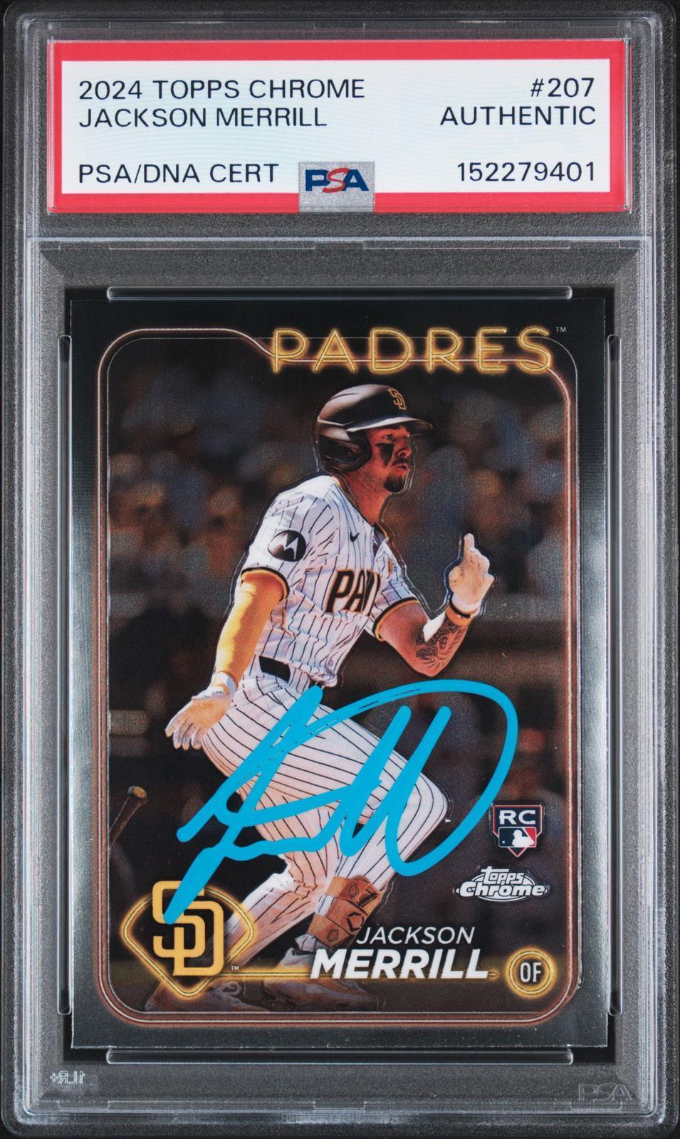 2024 Topps Chrome 207 Jackson Merrill PSA Authentic