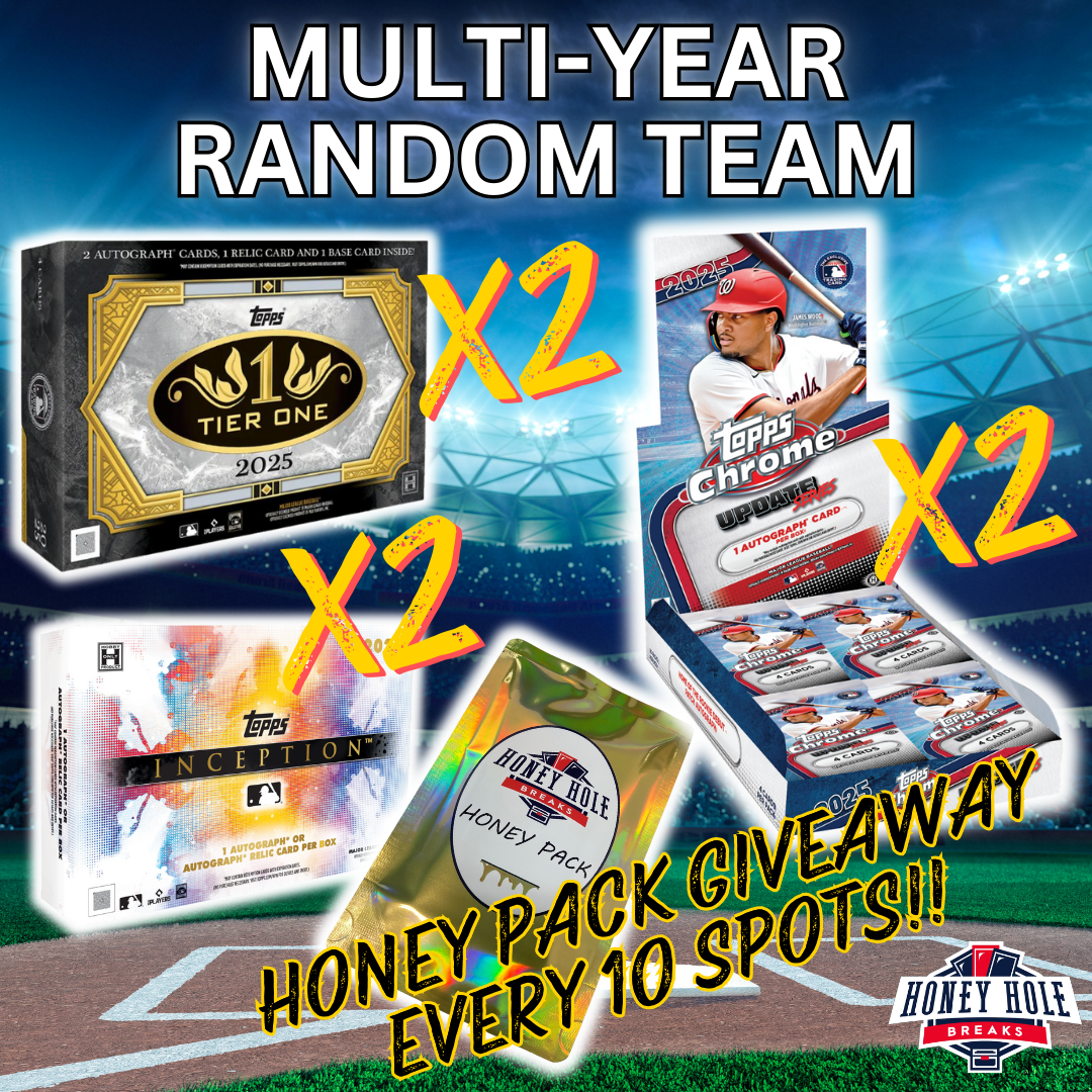 2x 2025 Topps Chrome Update Hobby, 2x 2025 Topps Tier One, 2x 2024 Topps Inception  - Random Team Break #1373