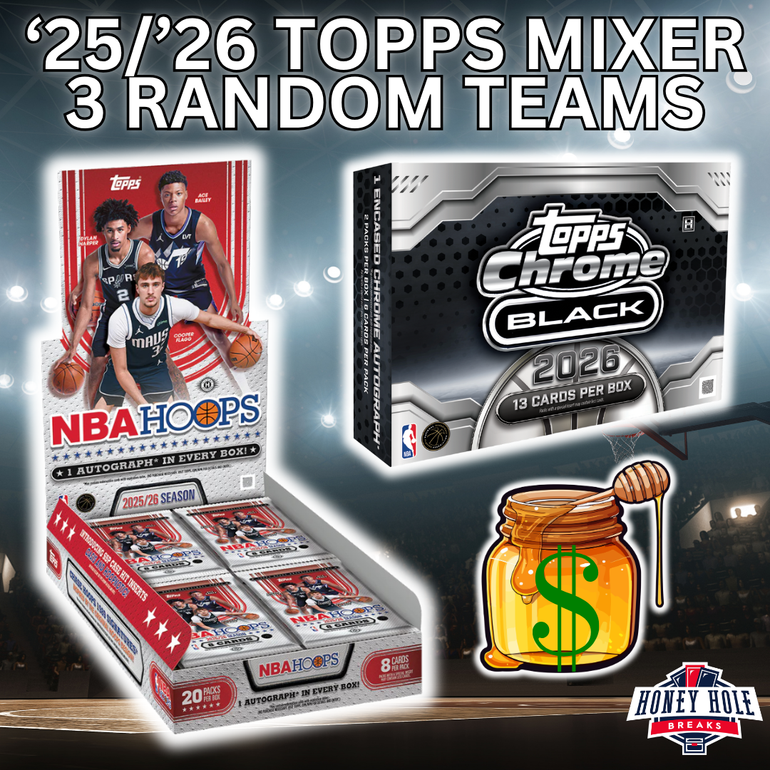 1x 2025/26 Topps Chrome Black Basketball Hobby, 1x 2025/26 Topps Hoops Basketball Hobby -  3 RANDOM TEAM Break #2189