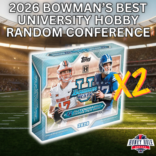 2x 2026 Bowman's Best University Football Hobby -  Random Conference Break #2248