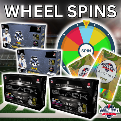 2x 2025 Panini Mosaic Football Hobby, 2x 2025 Panini Black Football Hobby & HONEY PACKS - Wheel Spin Break #1358