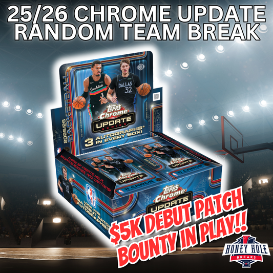 1 Box 2025/26 Topps Chrome Update Basketball Jumbo -  RANDOM TEAM Break #2013