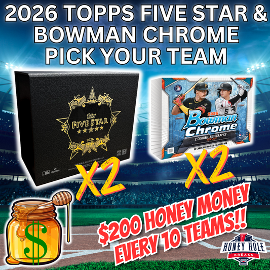 2x 2026 Topps Five Star Baseball Hobby, 2x 2026 Bowman Chrome Baseball Hobby - PICK YOUR TEAM Break #2239