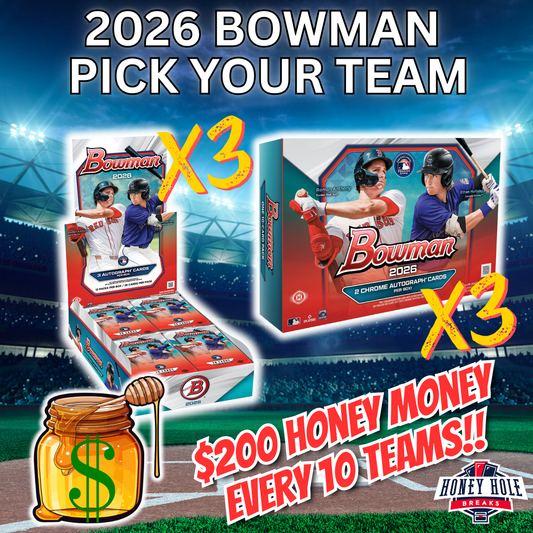 3x 2026 Bowman Baseball Delight, 3x 2026 Bowman Baseball Jumbo - PICK YOUR TEAM Break #1723