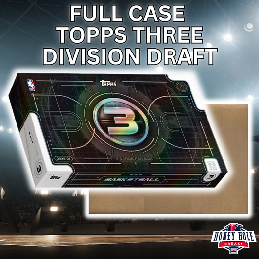 FULL CASE 2025/26 Topps Three Basketball Hobby (4 Boxes) -  DIVISION DRAFT Break #1532