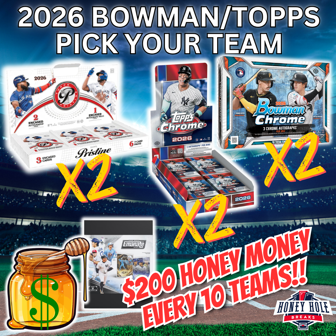 2x 2026 Topps Pristine Baseball Hobby , 2x 2026 Topps Chrome Baseball Hobby, 2x 2026 Bowman Chrome Baseball Delight - PICK YOUR TEAM Break #2117