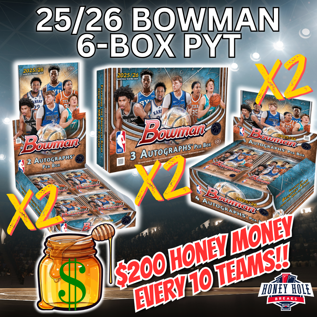 2x 2025/26 Bowman Basketball Hobby, 2x 2025/26 Bowman Basketball Jumbo, 2x 2025/26 Bowman Basketball Delight - Pick Your Team Break #1654